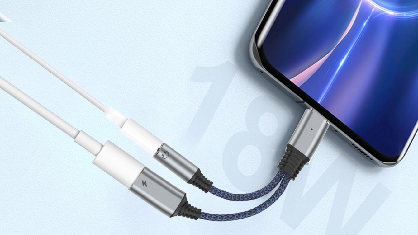USB-C to 3.5mm Headphone Female and PD Fast Charging Adapter(pic3)