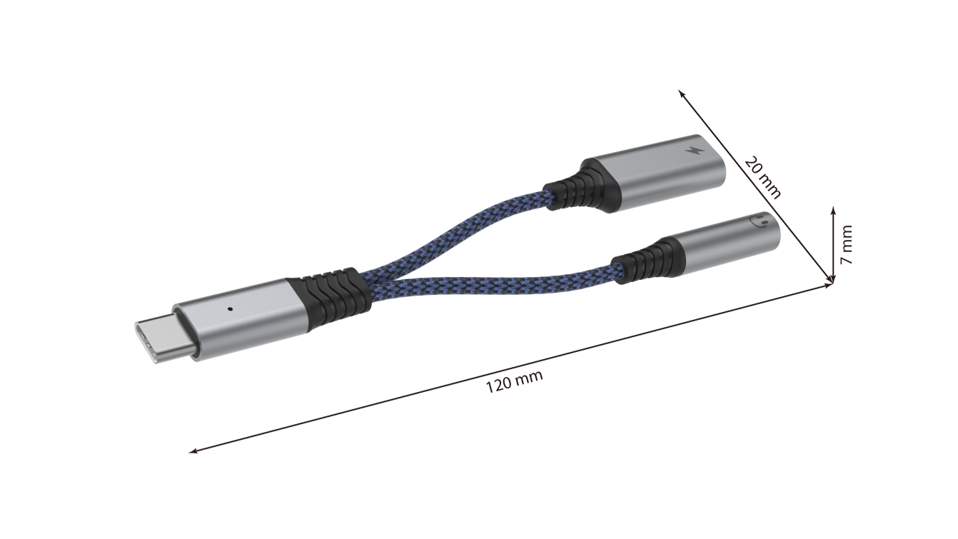 USB-C to 3.5mm Headphone Female and PD Fast Charging Adapter(pic7)